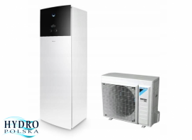 POMPA DAIKIN 4KW ERGA KOMPLETNA JEDNOSTKA WEW.+ZEW. ZBIORNIK 180L CWU+STER POKOJOWY