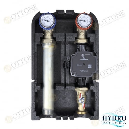 Grupa pompowa GRUNDFOS prosta na grzejnki ocieplona